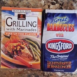 2 Cookbooks Grilling With Marinades & Great Barbecues with Kingsford